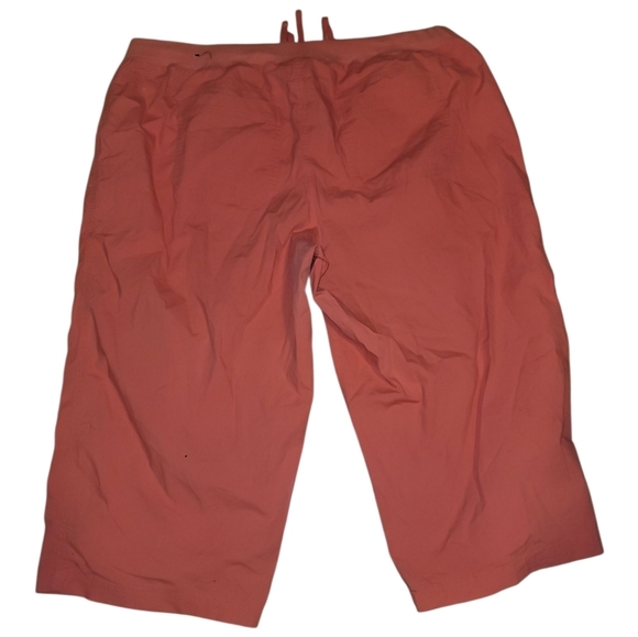Lane Bryant casual salmon Orange stretch cotton pull on cropped capri pant 18 - Picture 5 of 8